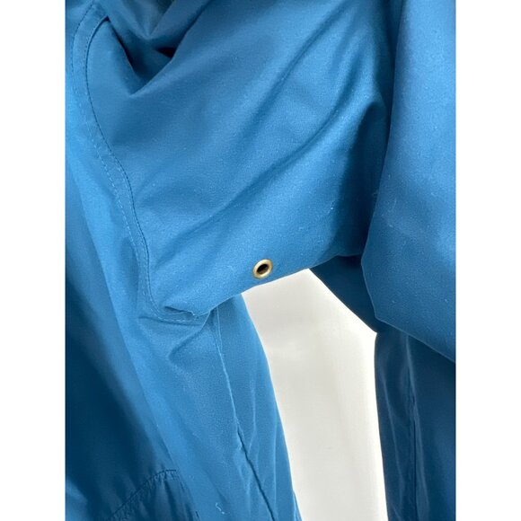 Vintage L.L. Bean Men's Teal Full Zip and Snap Close Hidden Hood Jacket Tall L - Picture 6 of 16